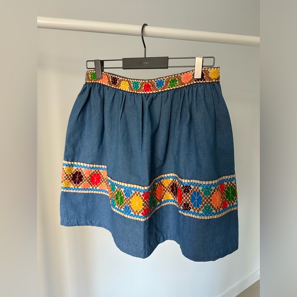 Free People x Carolina K denim skirt Size M Super Rare